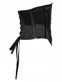 Black Retro Gothic Bead Embroidered Corset Waistband