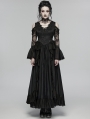 Black Gothic Gorgeous Fairy Lace Flared Sleeve Long Party Dress