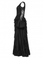 Black Gothic Gorgeous Fairy Lace Flared Sleeve Long Party Dress