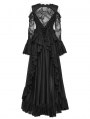 Black Gothic Gorgeous Fairy Lace Flared Sleeve Long Party Dress