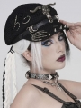 Black Gothic Punk Skeleton Spike Studded Hat