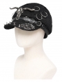 Black Gothic Punk Skeleton Spike Studded Hat
