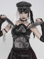 Grey and Black Gothic Chain Harness Rag Doll