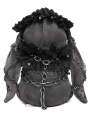 Grey and Black Gothic Chain Harness Rag Doll