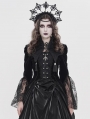 Black Gothic Retro Bat Collar Tailcoat for Women