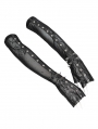 Black Gothic Punk Spike Studded Mesh Long Gloves