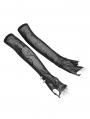 Black Gothic Punk Spike Studded Mesh Long Gloves