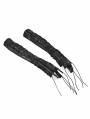 Black Punk Gothic Lace-Up Mesh Zip Gloves