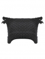 Black Gothic Punk Metal Cross Chain Knit Hat