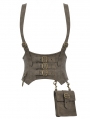 Brown Steampunk Vintage PU Leather Corset Belt with Pocket