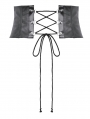 Black Gothic Multi-Buckle Tech Punk Waist Cincher Belt