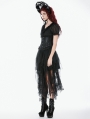 Black Gothic Dark Fairy Layered Lace Mesh Skirt