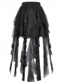 Black Gothic Dark Fairy Layered Lace Mesh Skirt