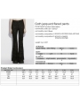 Black Gothic Jacquard Lace Flared Pants for Women