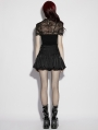 Black Gothic Striped Bloomer Shorts for Women