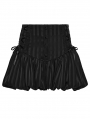Black Gothic Striped Bloomer Shorts for Women