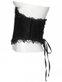 Black Gothic Embroidery Lace Spiked Corset Waistband