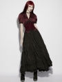 Red Gothic Embroidery Lace Spiked Corset Waistband