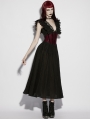 Red Gothic Embroidery Lace Spiked Corset Waistband