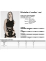 Black Gothic Wasteland Mesh Hooded Vest Top for Women