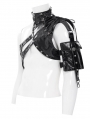 Black Gothic Punk Asymmetric Shoulder Armor Harness