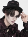 Black Retro Gothic Ruffle Tassel Tie Hat