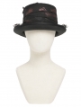 Black Retro Gothic Ruffle Tassel Tie Hat