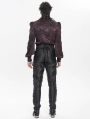 Black Gothic Retro Embroidery Irregular Girdle for Men