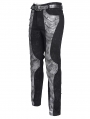 Black and Grey Patchwork Punk Gothic Pants for Men