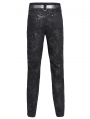 Black and Grey Patchwork Punk Gothic Pants for Men