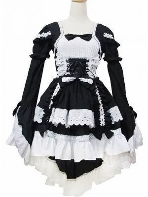 White and Black Sweet Maid Lolita Dress