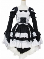 White and Black Sweet Maid Lolita Dress