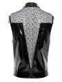 Black Gothic Punk Rock Spiked Leather Vest for Men