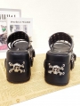 Black Gothic Open-Toe Spiked Stud Platform Sandals