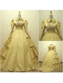 Yellow Cotton Long Sleeves Classic Gothic Victorian Dress