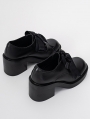 Black Gothic Bow Strap Victorian Leather Shoes