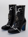 Black Victorian Gothic High Heel Ankle boots