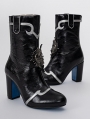 Black Victorian Gothic High Heel Ankle boots