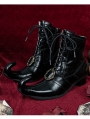Black Gothic Witch Pointy Victorian Ankle boots