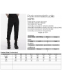 Black Gothic Punk Minimalist Buckle Pants for Men