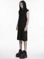 Black Gothic Punk Personalized Side Lace-Up Shorts for Men