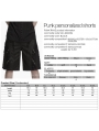 Black Gothic Punk Personalized Side Lace-Up Shorts for Men