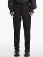 Black Gothic Dark Pattern Jacquard Pants for Men