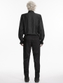 Black Gothic Dark Pattern Jacquard Pants for Men