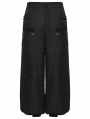Black Dark Gothic Functional Wide Leg Pants for Men