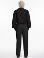 Black Gothic Retro Palace Jacquard Pattern Pants for Men