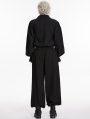 Black Gothic Baggy Tapered Cuffed Pants for Men