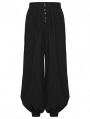 Black Gothic Baggy Tapered Cuffed Pants for Men