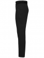 Black Gothic Embroidered Velvet Patched Pants for Men