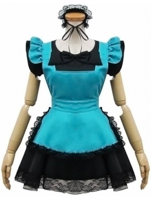 Green and Black French Maid Lolita Dress